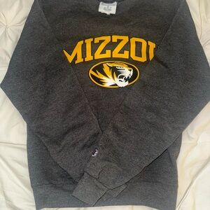 Champion Mizzou Dark Gray Crewneck Sweater